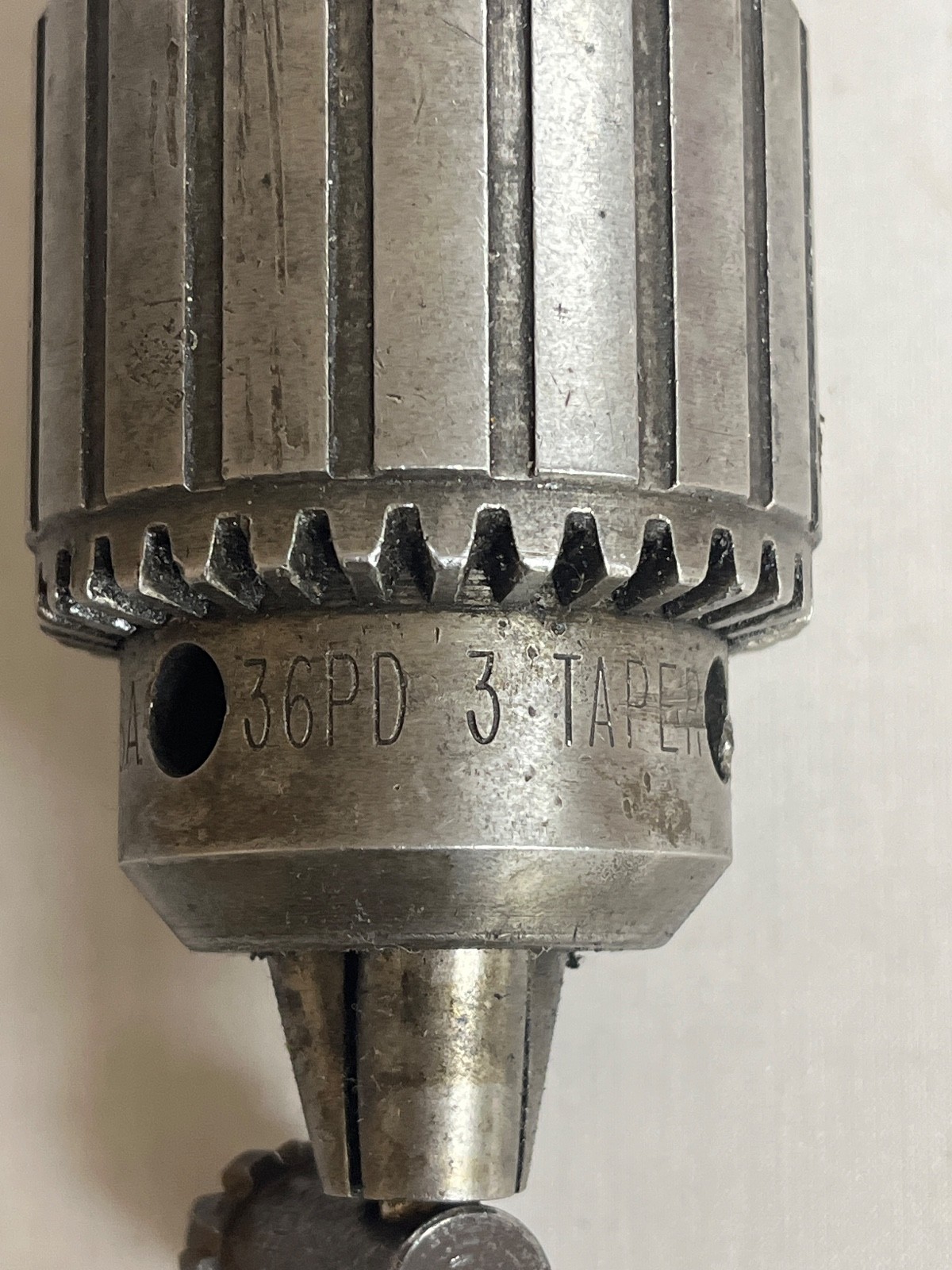 JACOBS CHUCK ARBOR 36PD 3 TAPER .18-.80″ 5-20MM – USED with Key