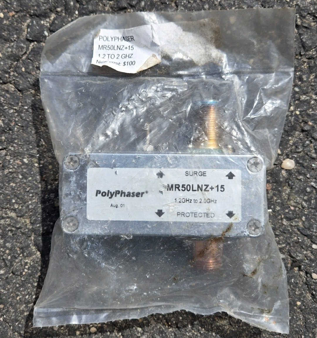 New Polyphaser MR50LNZ+15 1.2-2.0 GHz Type N Female / Type N Female