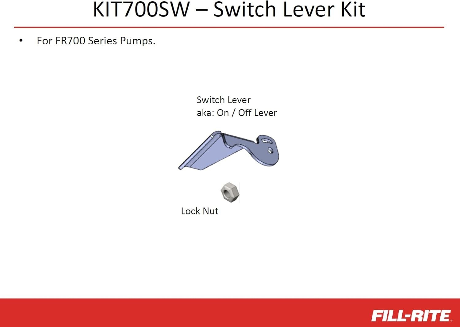 Reliable Switch Lever Replacement Kit for 700 Series Fuel Pumps – Made in USA