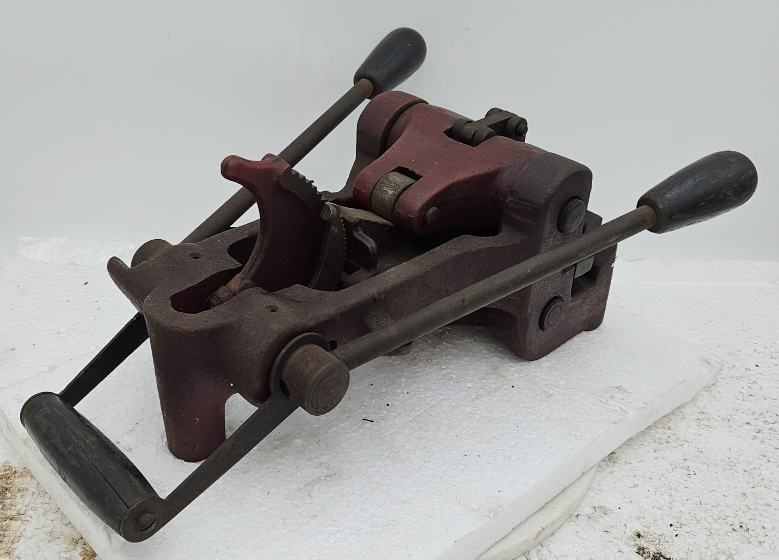 RARE Detroit Belt Lacer Press SER # 21210 Vintage flat belt Lacing. Machine NICE