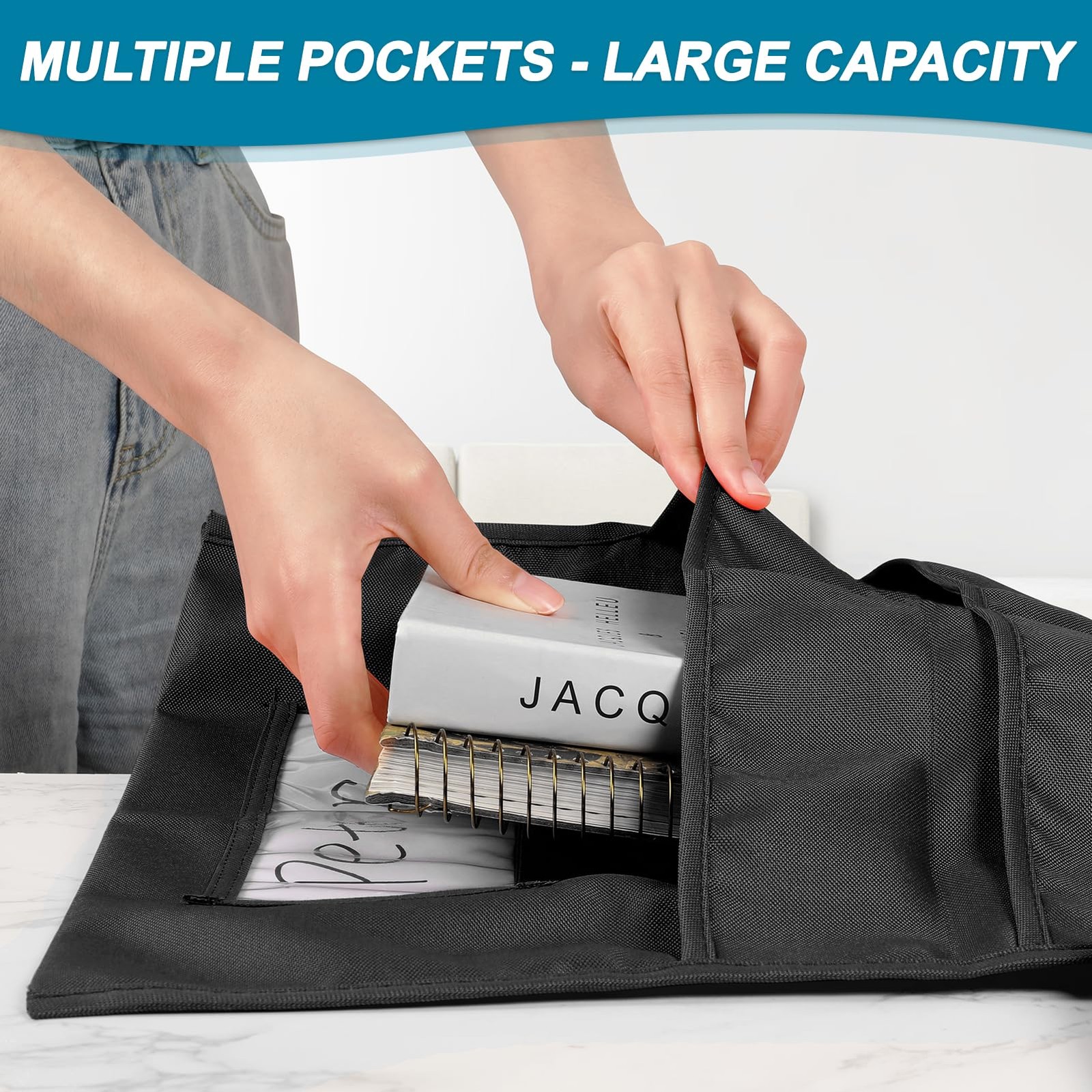 Chair Pockets for Classrooms, 16″ X 19″ Seat Classroom Black
