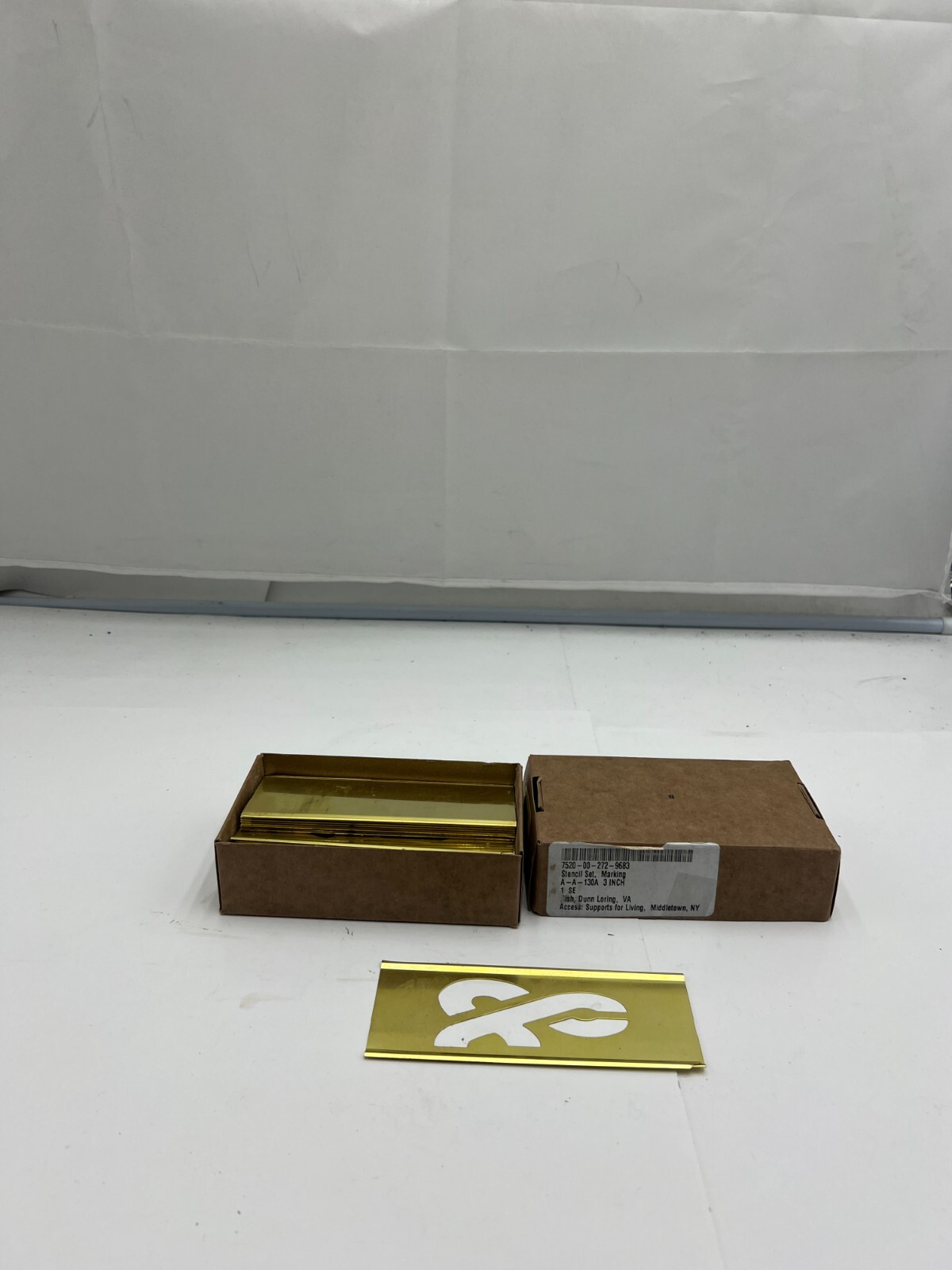 Skilcraft Gold Stencil 7520-00-272-9683 3″ A-A-130A Heavy Duty 1 SE Brass