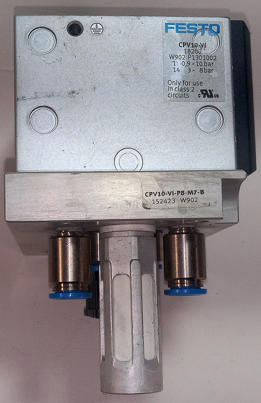 1 USED FESTO CPV10 8 SLOT MANIFOLD & VALVE ASSEMBLY ***MAKE OFFER***