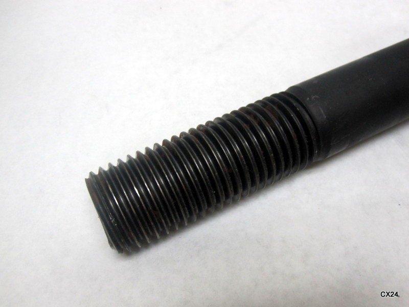 1-1/2″ X 9-13/16″ Black Grade 8 S.S Hex Head Bolt 6 TPI, 3.75″ Threaded