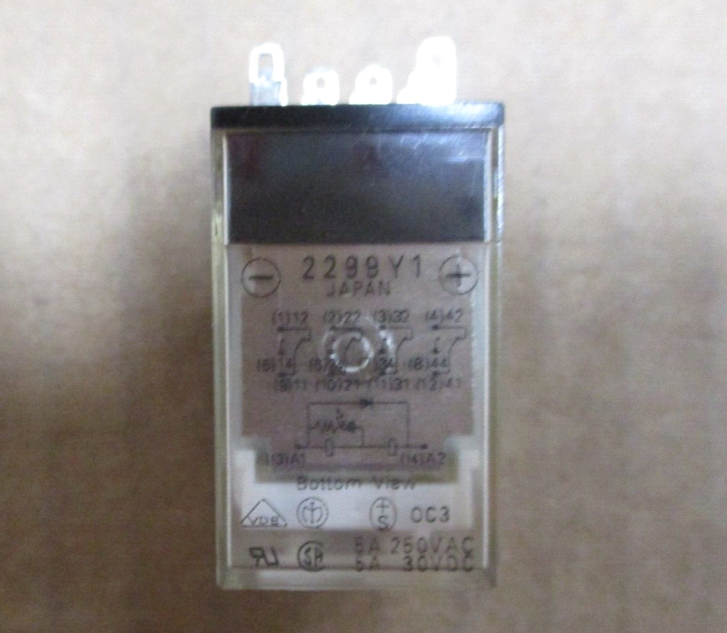 Omron Relay MY4N-D2 24VDC 5A-250VAC 5A-30VDC Contact Lot of 3 Pieces A7681ISU