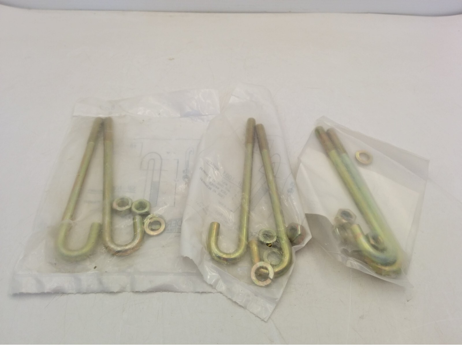 SAUNDERS SB-1003-K J-BOLTS, 5″, 2 BOLTS PER BAG (LOT OF 3) NIB