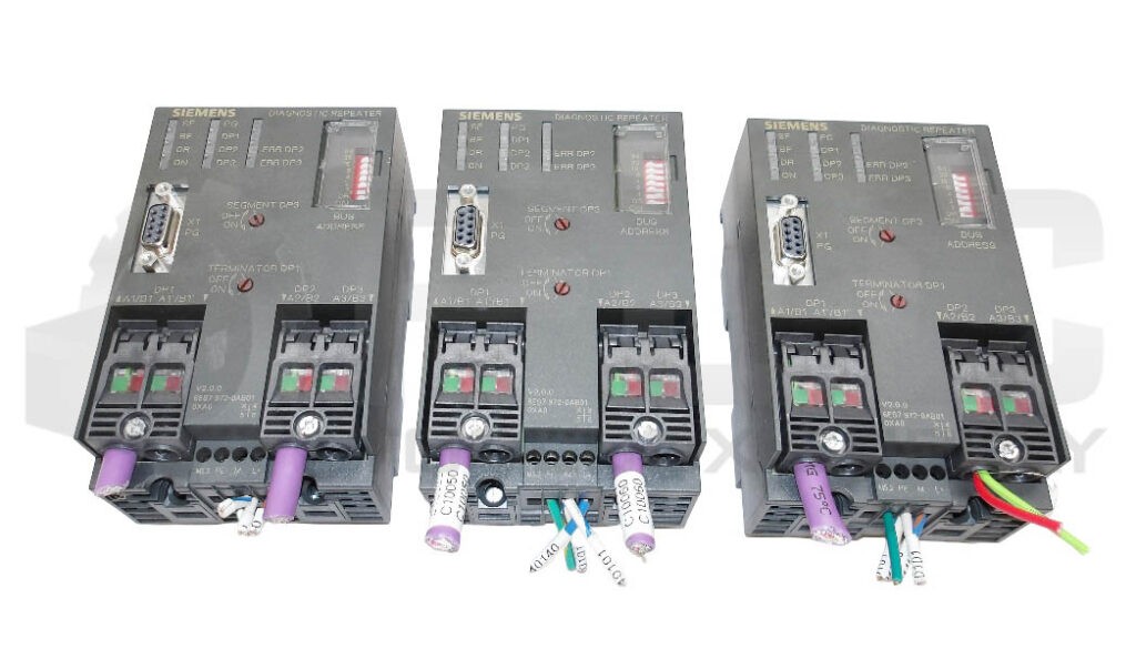 LOT OF 3 SIEMENS 6ES7 972-0AB01-0XA0 SIMATIC S7 DIAGNOSTIC REPEATER
