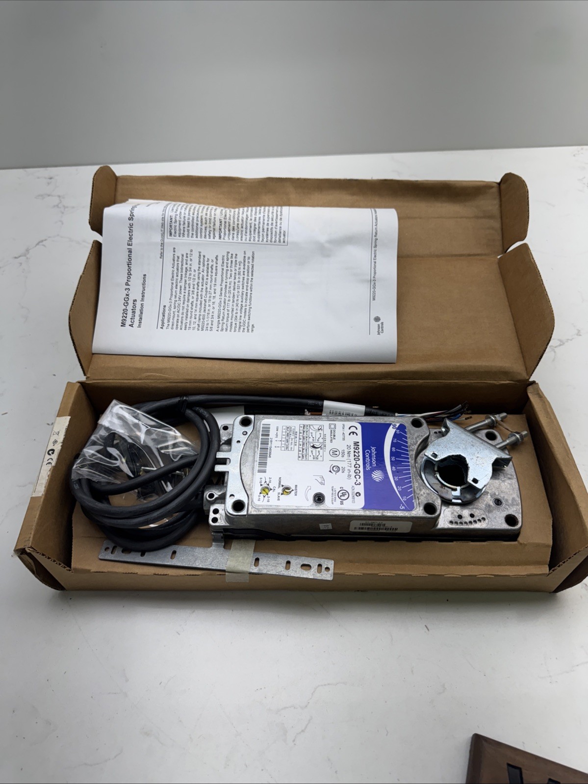 JOHNSON CONTROLS M9220-GGC-3 Actuator 24VAC/VDC 20Nm 177 in/lb Spring Return