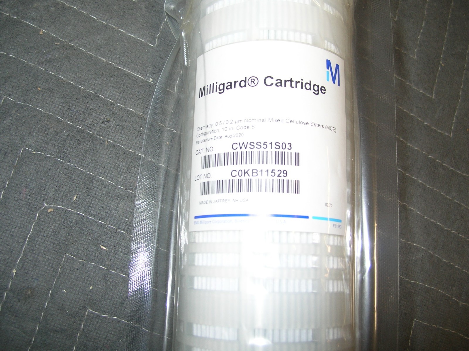 Millipore Milligard #CWSS51S03 3-Pack 10″ Cartridge Filter Code 5 0.5/0.2µm NEW