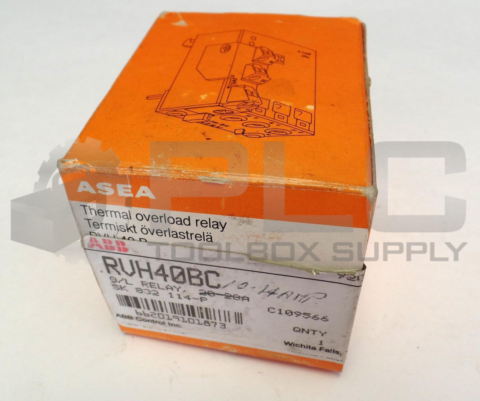 NEW RVH40BC ASEA THERMAL OVERLOAD RELAY 3 POLE