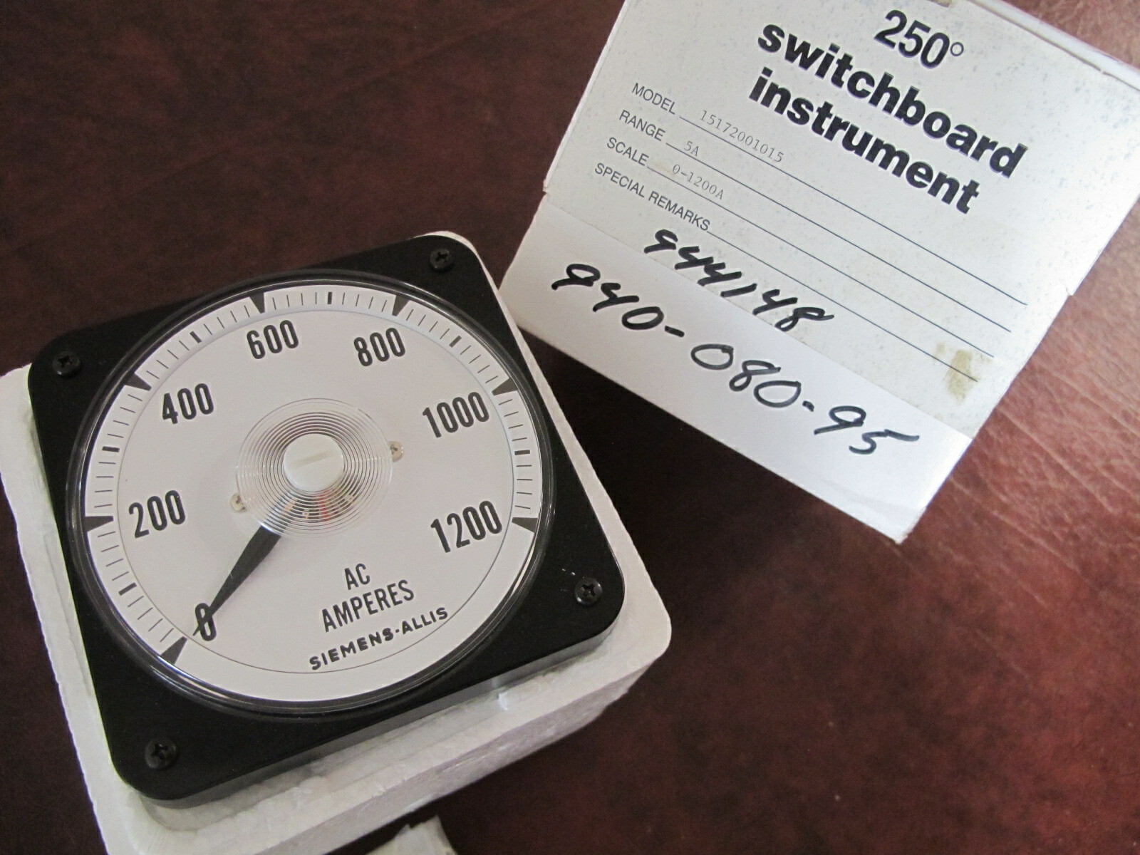 seimens-allis 15172001015 0-1200A Panel Meter NEW