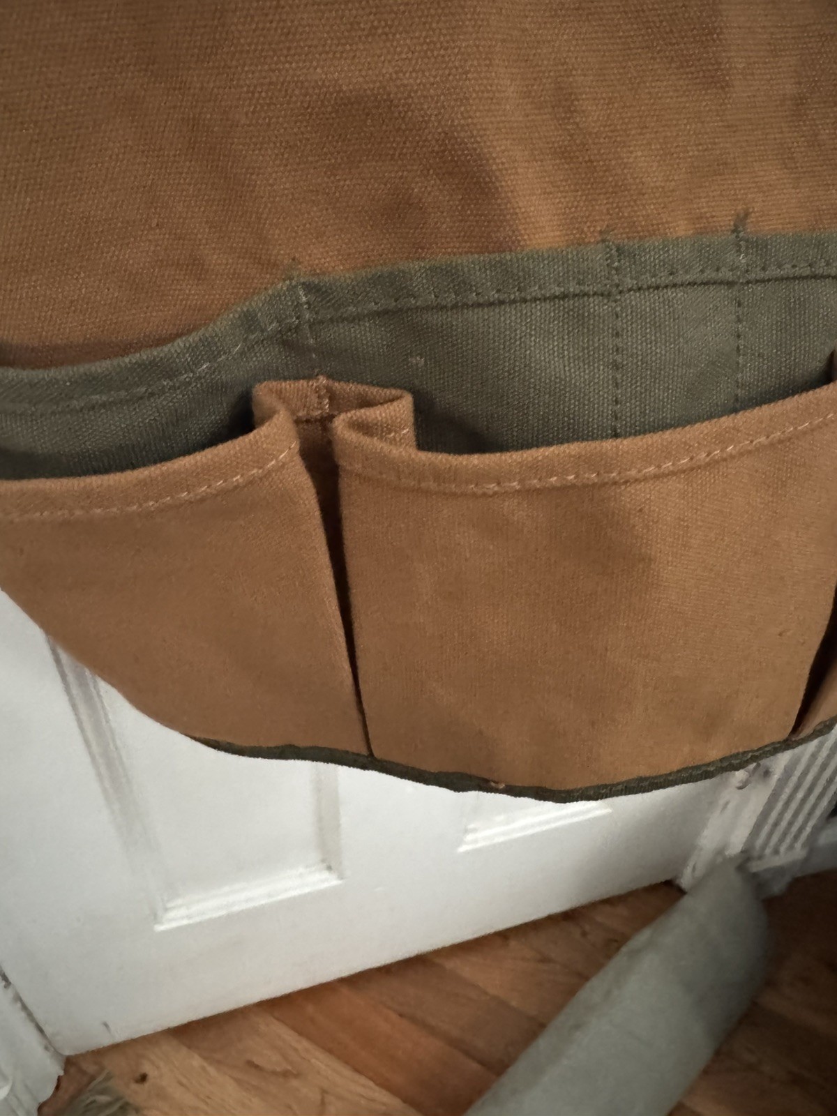 Bucket Boss Waist Apron 16 Pocket, Brown/Green, Canvas 23” length, 24”across