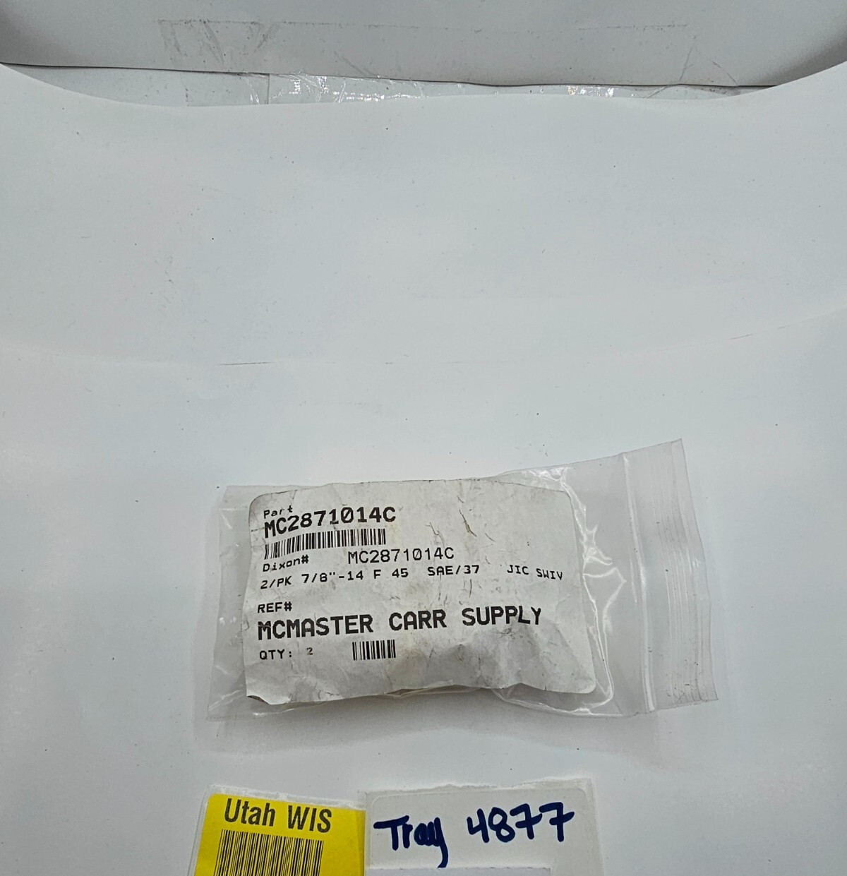 (QTY 2) McMaster Carr Supply MC2871014C Fitting Dixon 7/8″-14 F 45 SAE/37