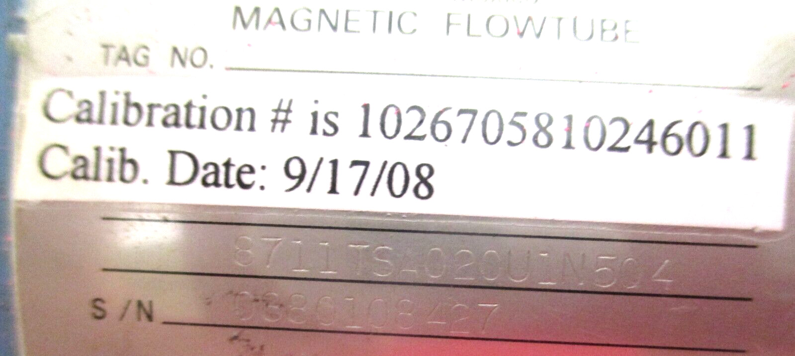 ROSEMOUNT , WAFER FLOWTUBE SENSOR , 2.0 INCH , 8711TSA020U1N5Q4 , CLEAN-USED