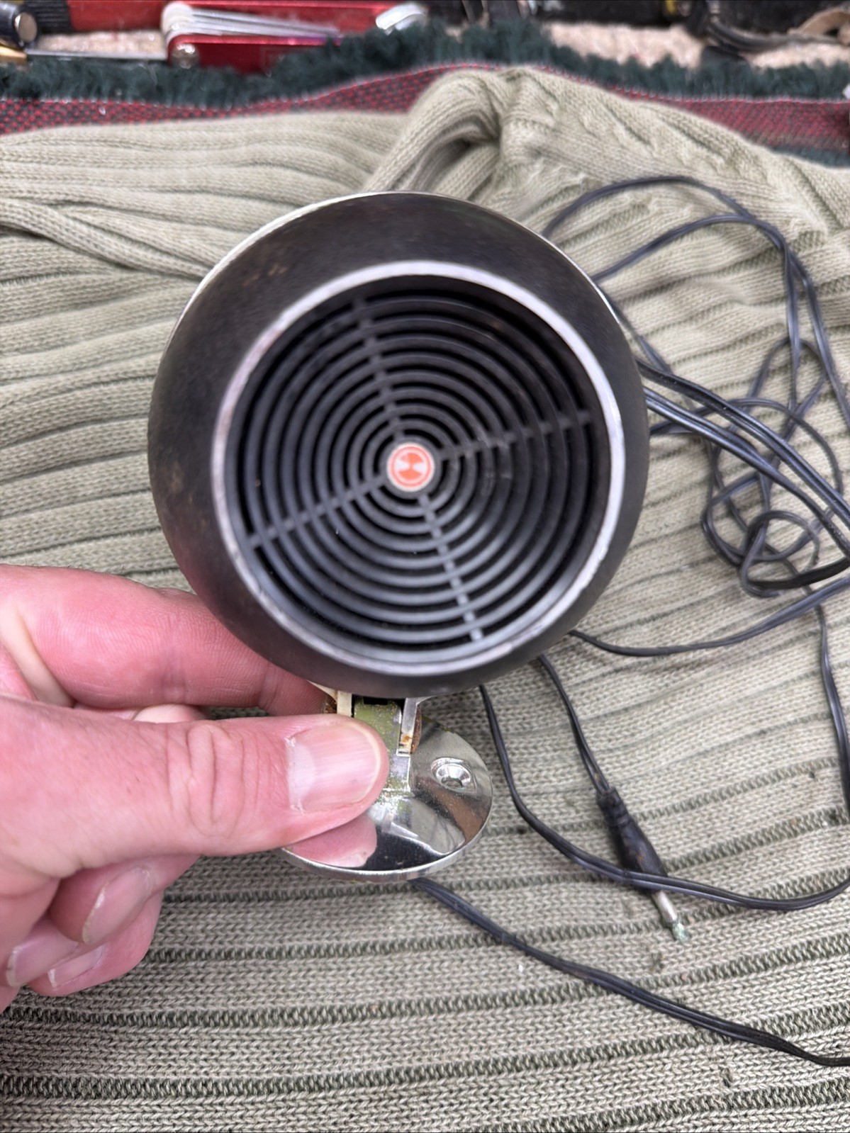 Vintage Made In Japan Sparkomatic Tech ORB Speaker Round For Rat Hot Rod Home
