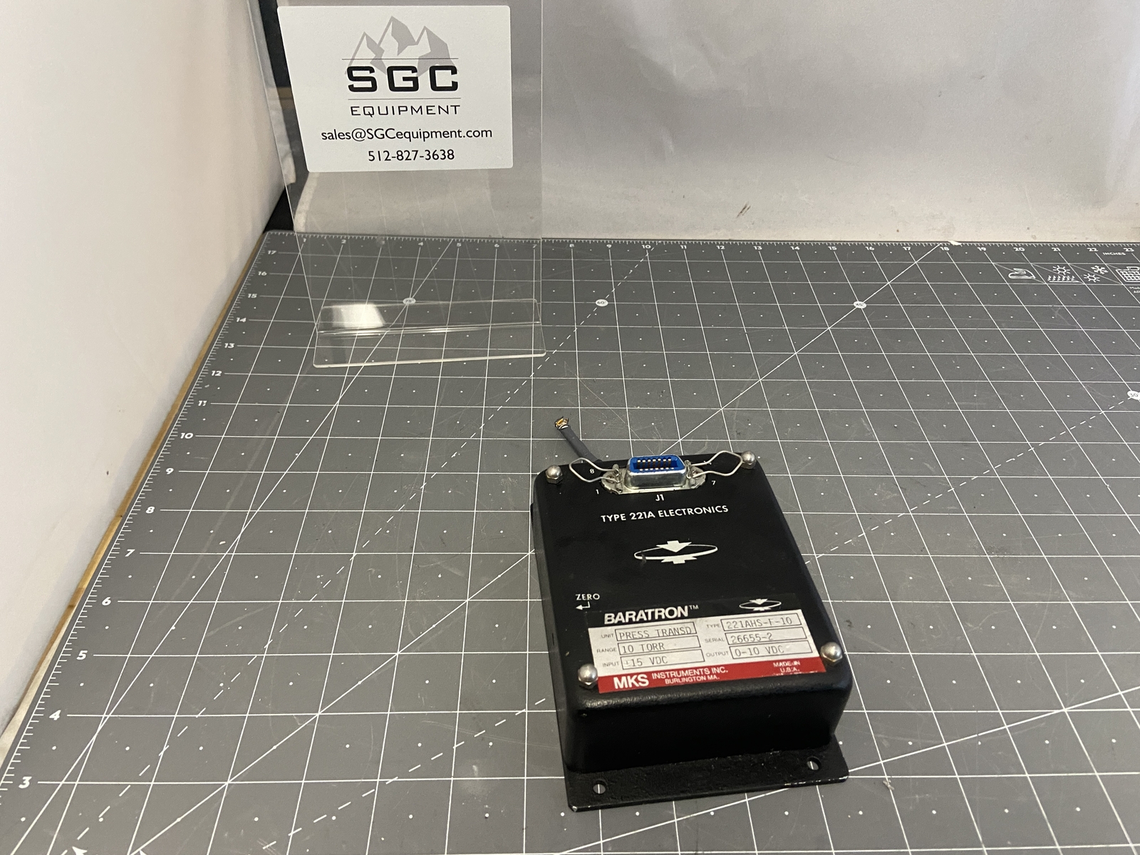 MKS 221AHS-F-10 Baratron 10 Torr, 0-10 VDC