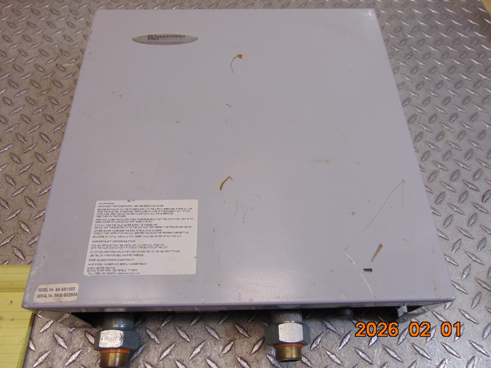 BOSCH RP27PT POWERSTREAM PRO ELECTRIC TANKLESS WATER HEATER 45-551302