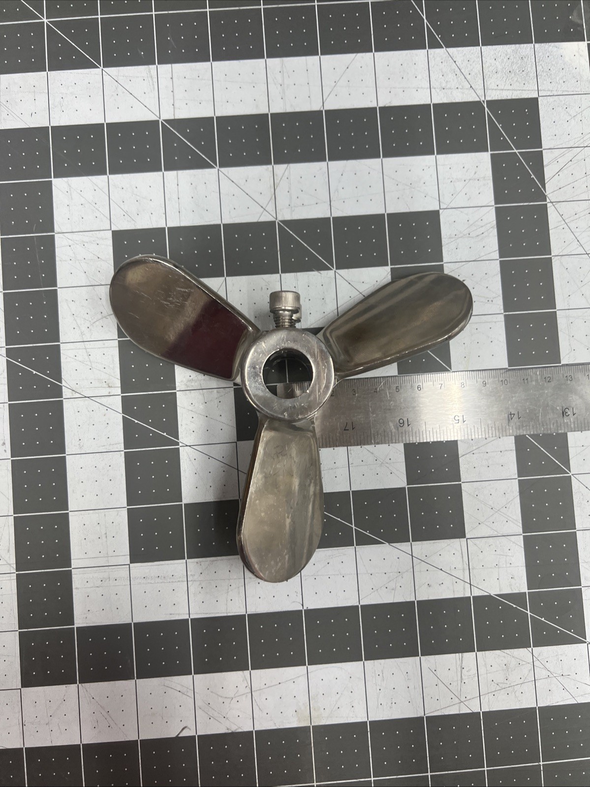 Stainless Steel Mixing Agitator Propeller 20mm Shaft Bore 175mm Diameter 3 Blade