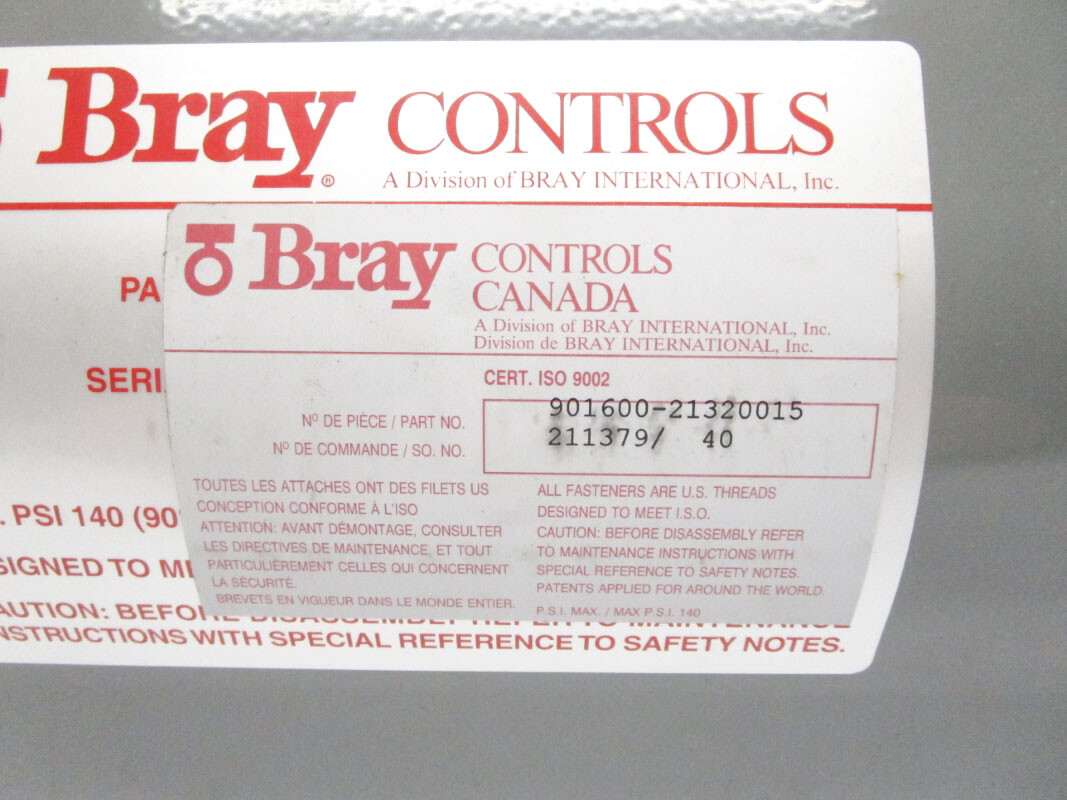 BRAY CONTROLS 901600-21320015 140PSI NSMP