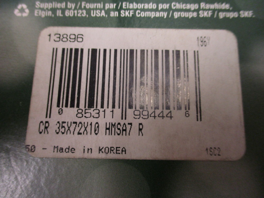 Chicago Rawhide/SKF 13896 Oil Seal