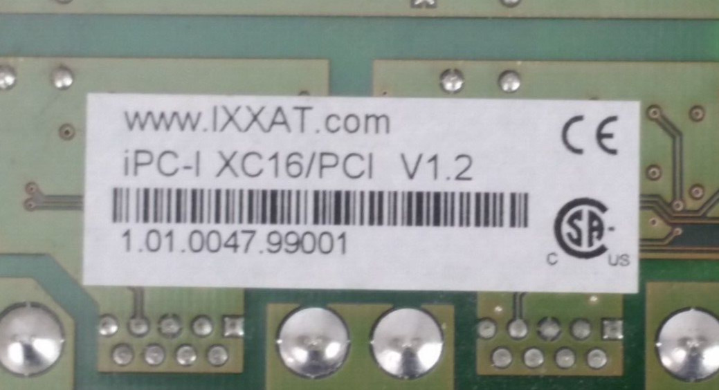 IXXAT iPC-I XC16/PCI V1.2 Intelligent PC CAN Interface Computer PCI Board