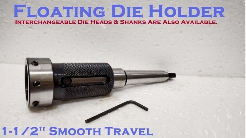Lathe Tailstock Die Holder 25MM Floating Type MT3 SHANK Holds Metric Dies MT 3