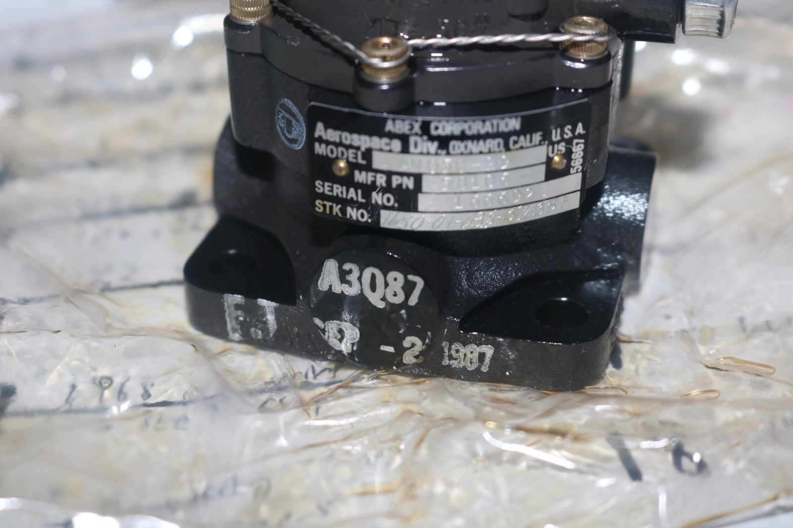 NOS ABEX Hydraulic motor pump AMO-5C-29A 3000 PSI Parker 58106 Aircraft