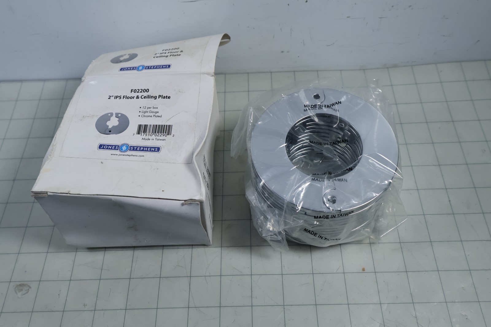 12-pack Jones Stephens F02200 2″ IPS Floor & Ceiling Plate Chrome Plated NEW