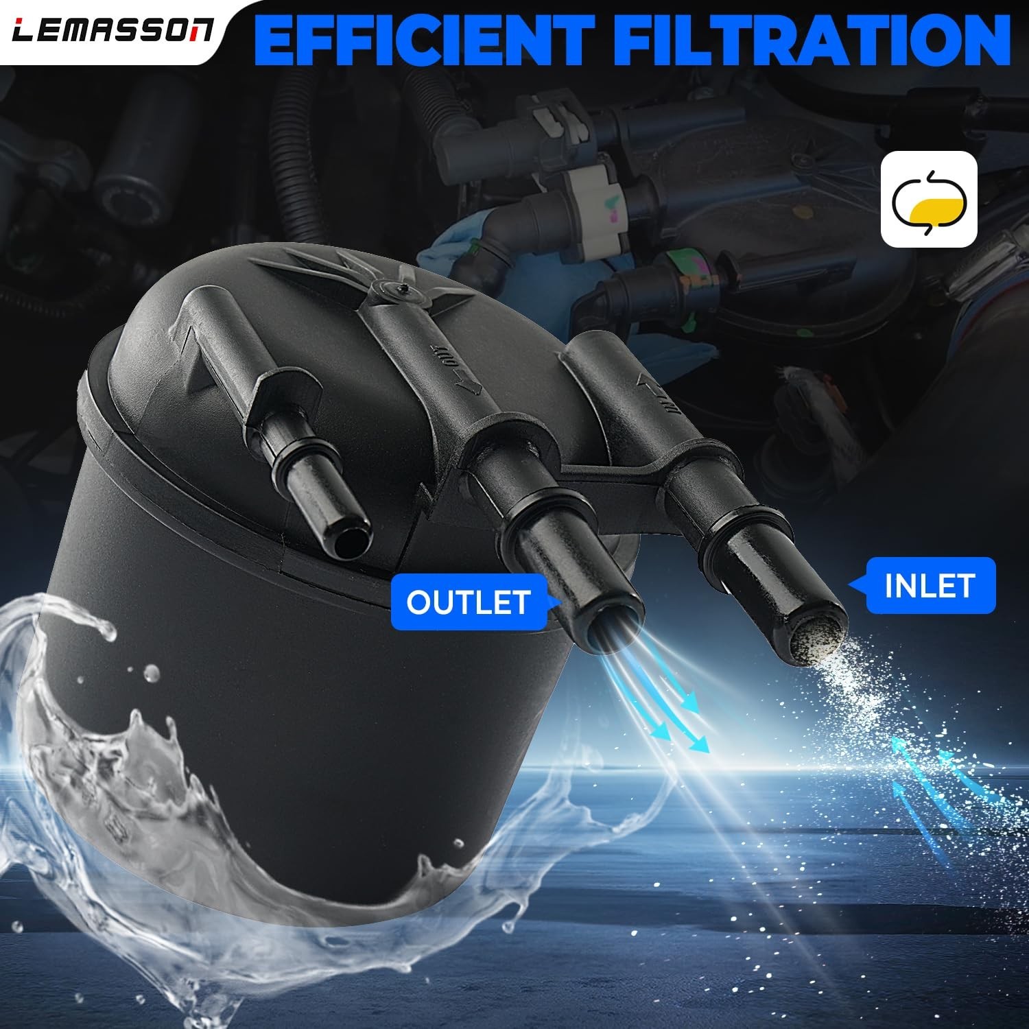 6.7 Powerstroke Diesel Fuel Filter Element, Fuel/Water Separator Compatible w…