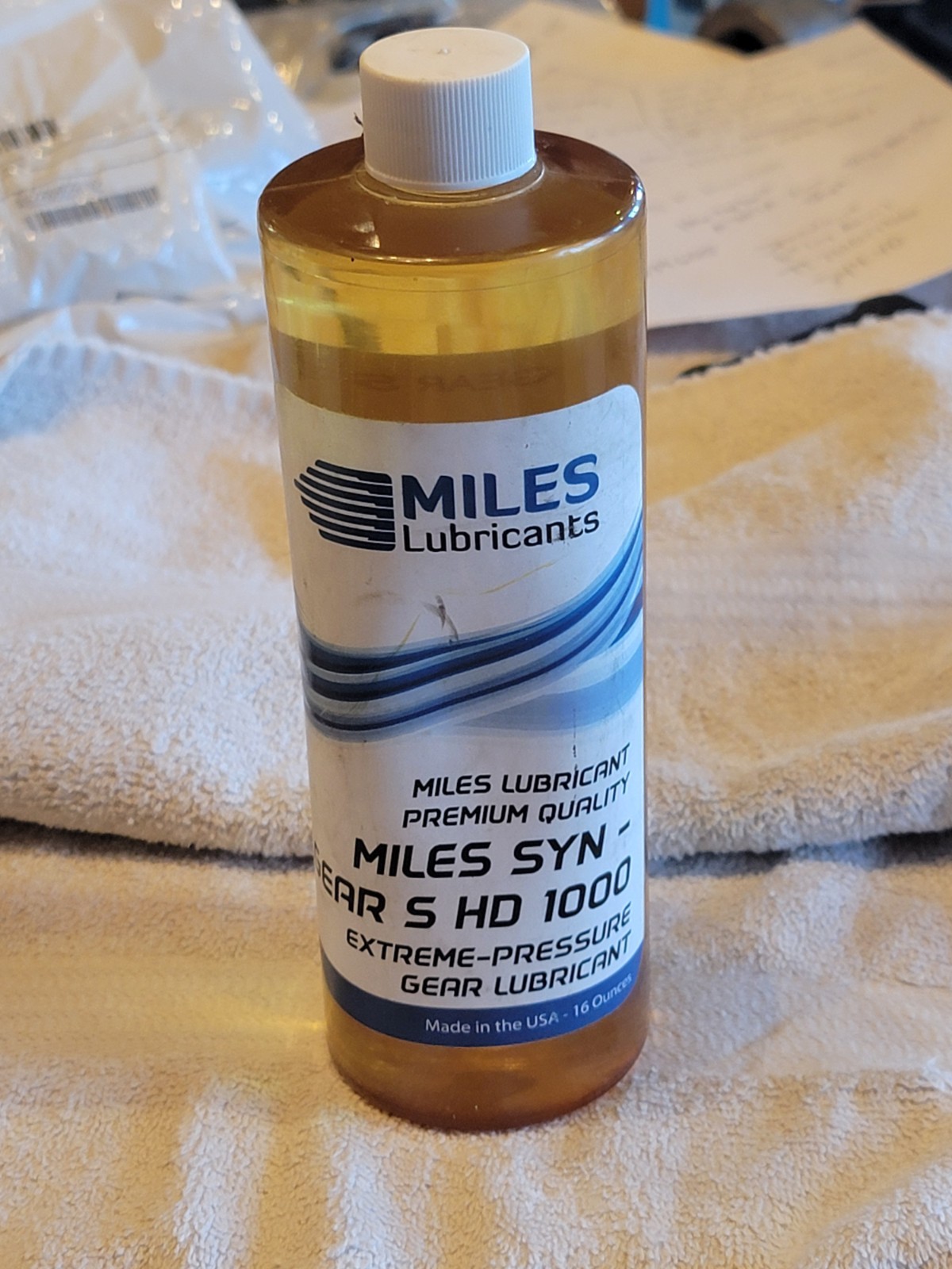 MILES LUBRICANTS, Miles Syn-Gear S HD 1000, 16 oz, Extreme-Pressure Gear Lube