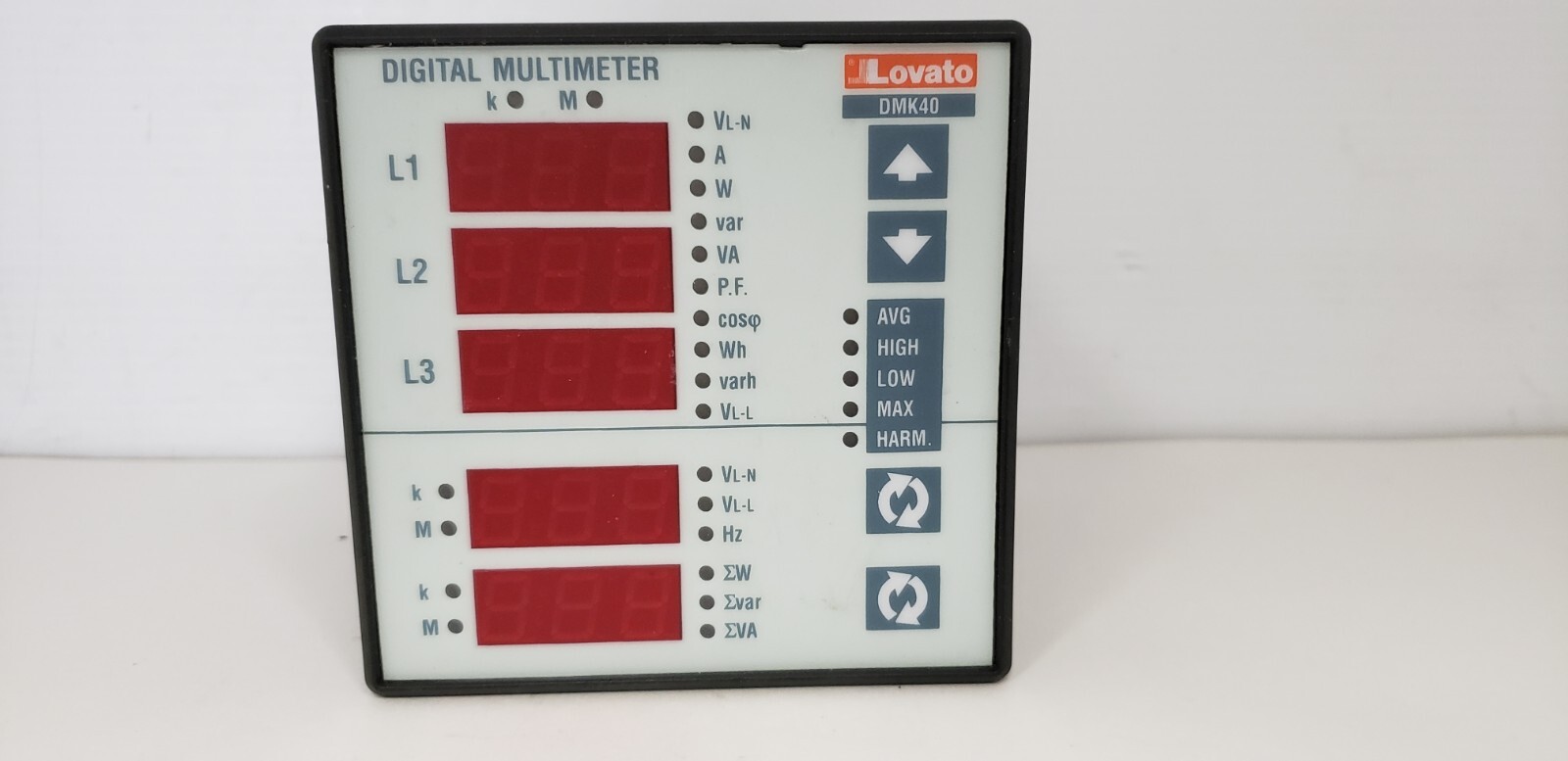 LOVATO DMK40 DIGITAL MULTIMETER, 100-240VAC 110-250VDC, 50/60Hz, 4W