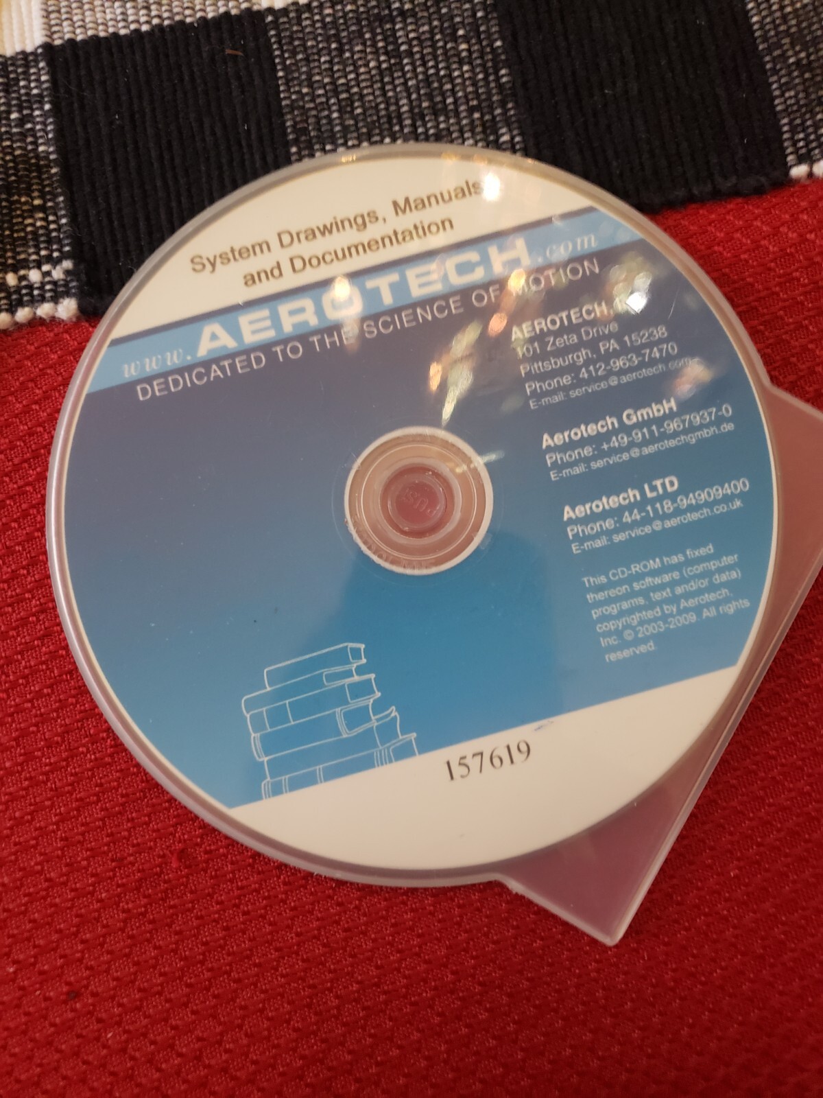 NEW Aerotech System Drawings and Documentation CD Rom Software disc # 157619