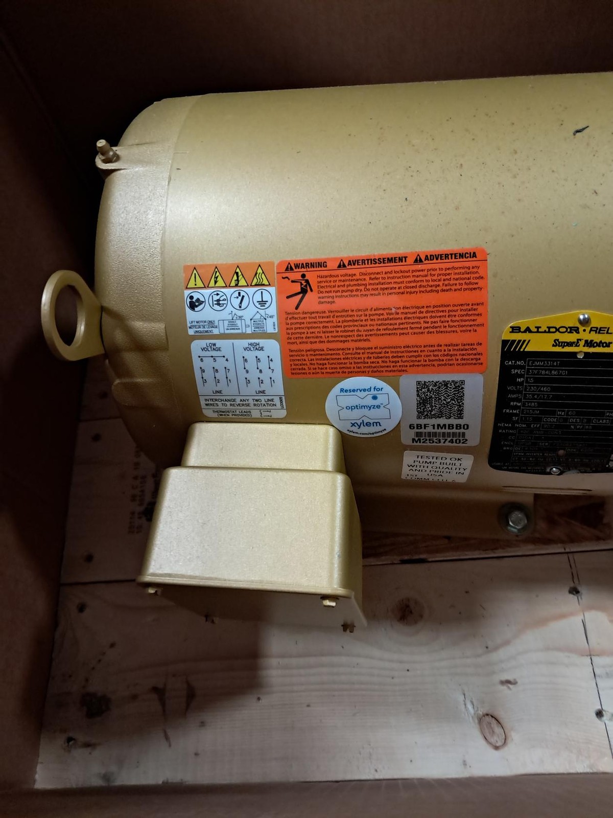 Goulds – 6BF1MBB0 – 15hp 208-230V/460V Centrifugal Pump – NEW