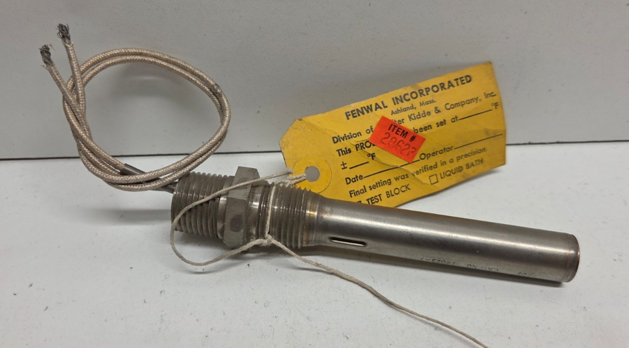 NEW NO BOX! FENWAL 10A 120V -100 TO 600F DEGREE THERMOSWITCH 18023-7