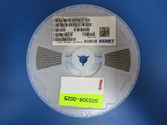 KEMET ELECTRONICS CORP C1206C104K5RAC7800 Qty of 1300 per Lot CAP CER X7R 0.1UF