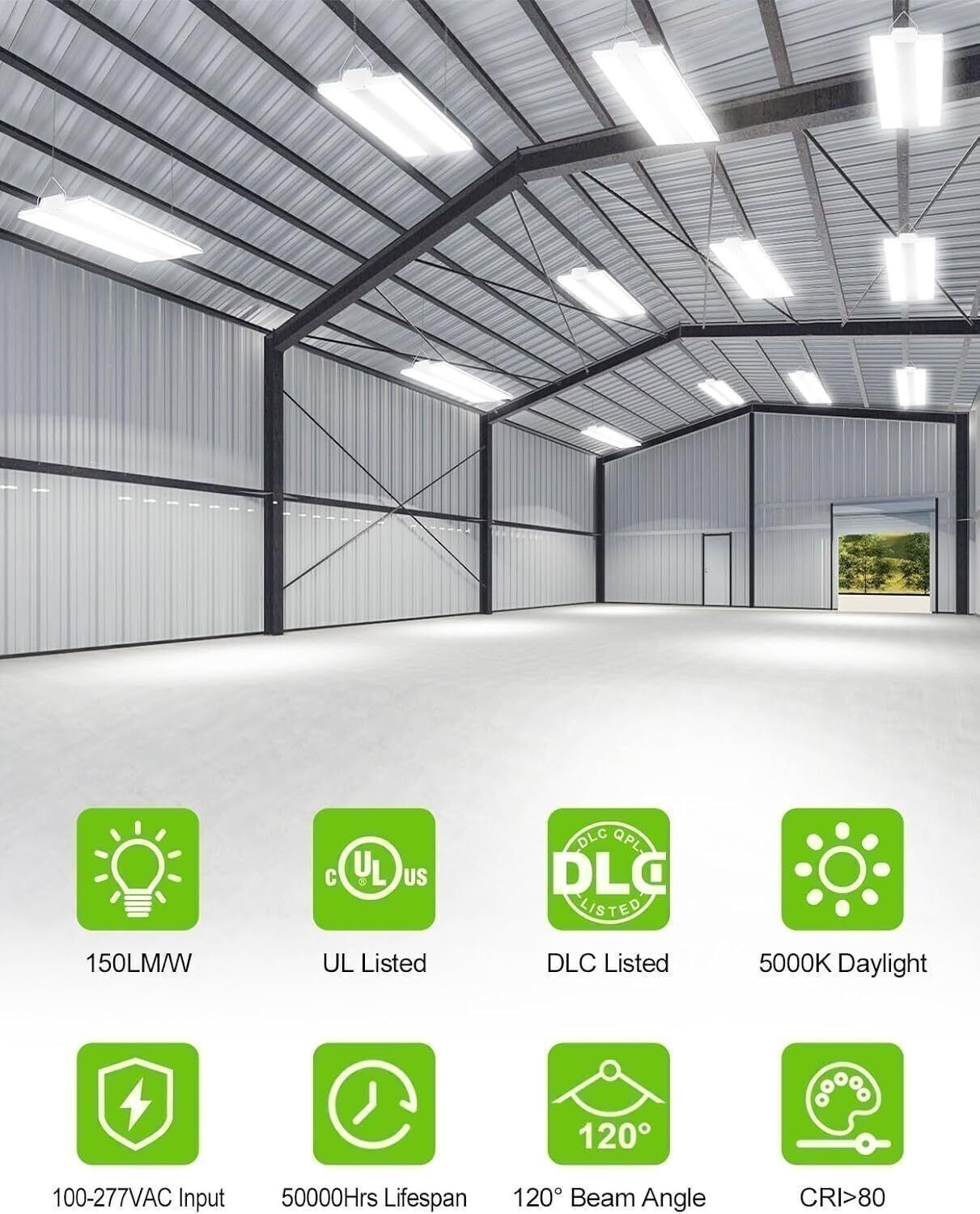 Linear LED High Bay Light 300W Hanging Commercial Warehouse Workshop Fixture