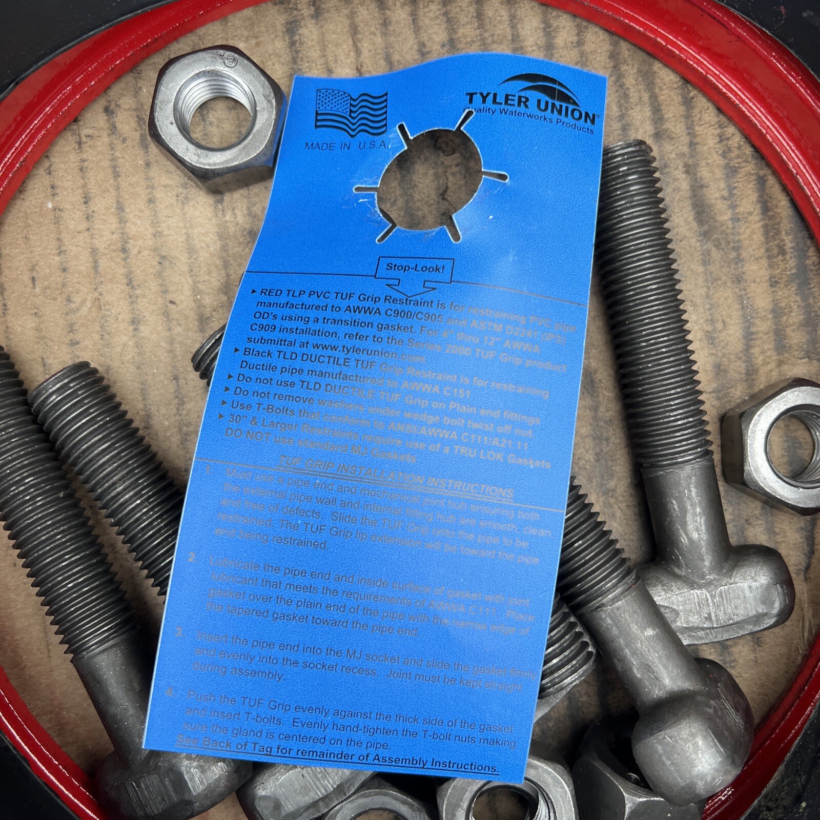 TufGrip PVC Joint Restraint Ductile Kit 8″ w/TLP Gland, Gasket & Nuts/Bolts