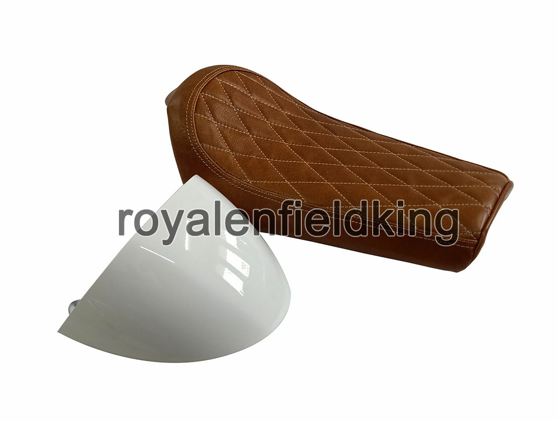 Fit For Royal Enfield GT & Interceptor 650 D5 Touring Single Seat & White Cowl