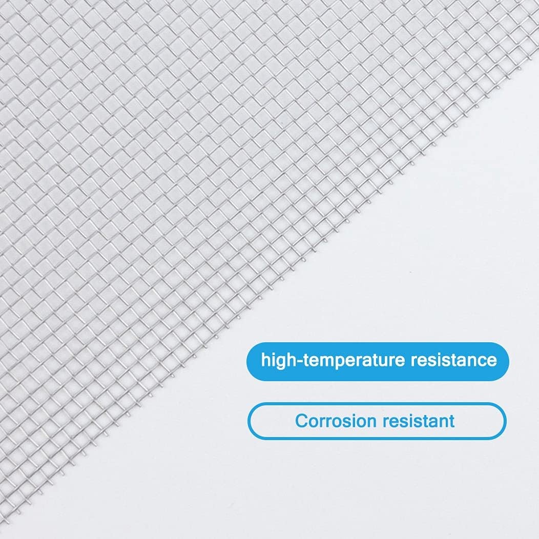 SOTEE 4 Pack – 304 Stainless Steel Woven Wire Mesh 20Mesh-11.8″ x 8.27″, Gray