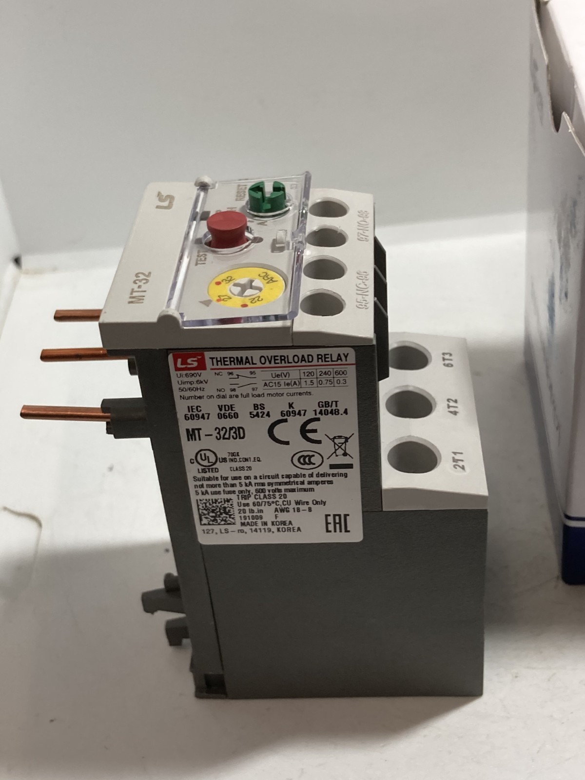 LS ELECTRIC MT-32/3D THERMAL OVERLOAD RELAY 27(22-32)A 50/60HZ NIB