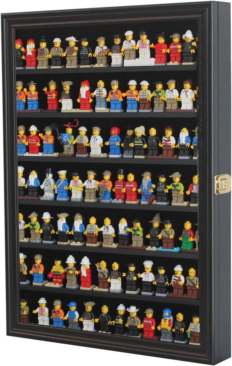 LARGE Minifigures Display Case LEGO Toy Wall Shelf Cabinet Bathroom Spices Cars