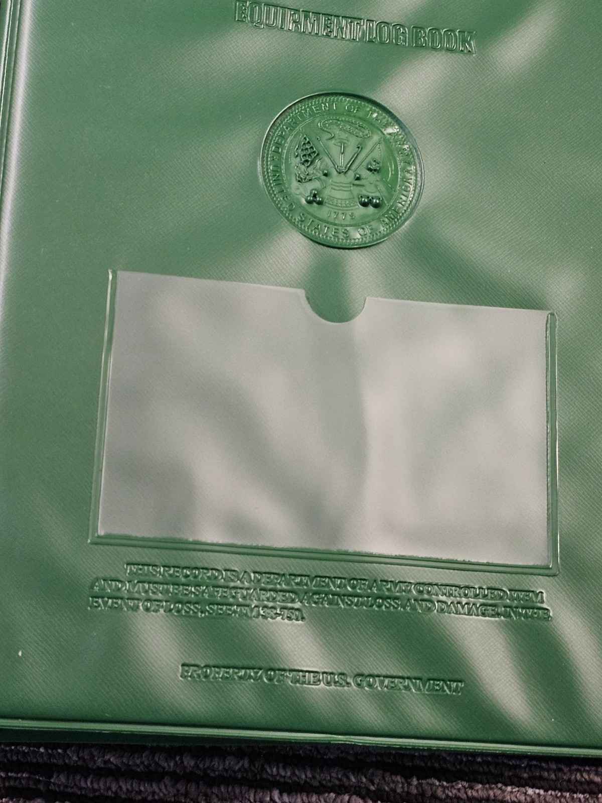 (QTY 36) Noble U.S. Army Equipment Log Book, 3 Rings, 1.5″ Capacity, 6.35 x 9.5
