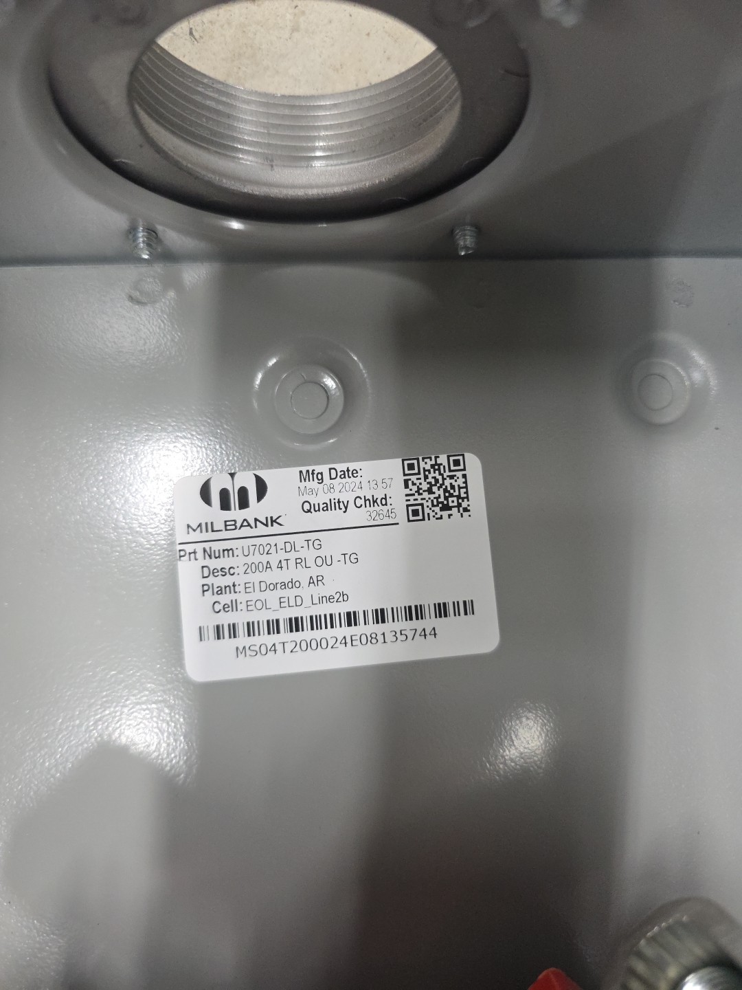 Milbank U7021-DL-TG 4 Term, Ringless, 2 inch Hub, Triplex Ground