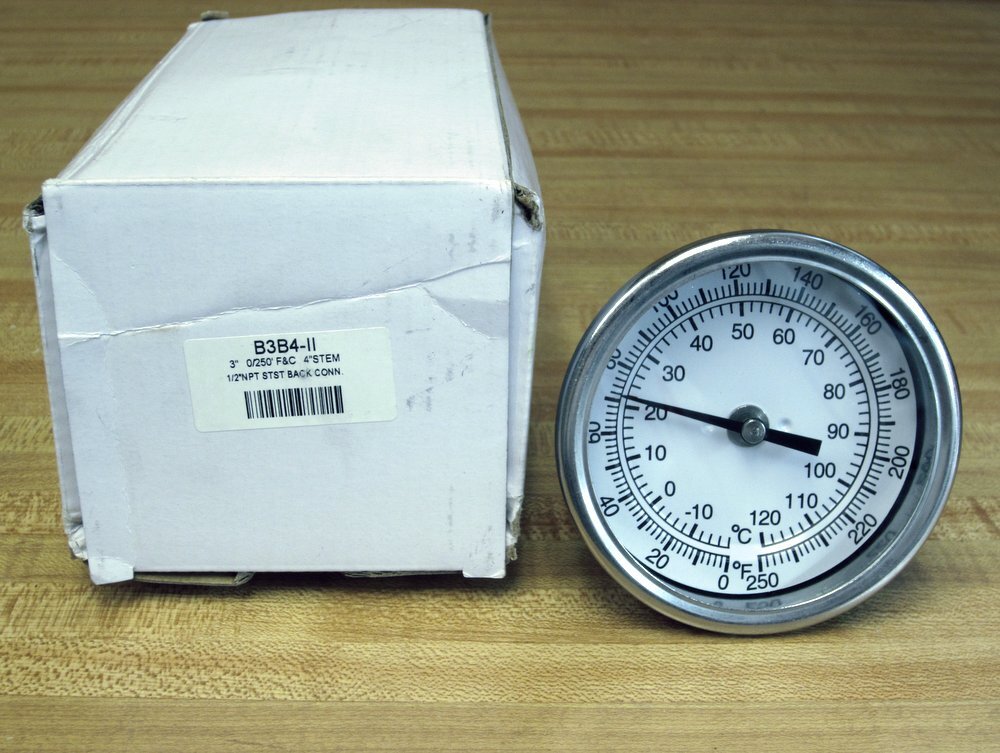 Part B3B4-II 3″ Bimetal Temperature Gauge B3B4II