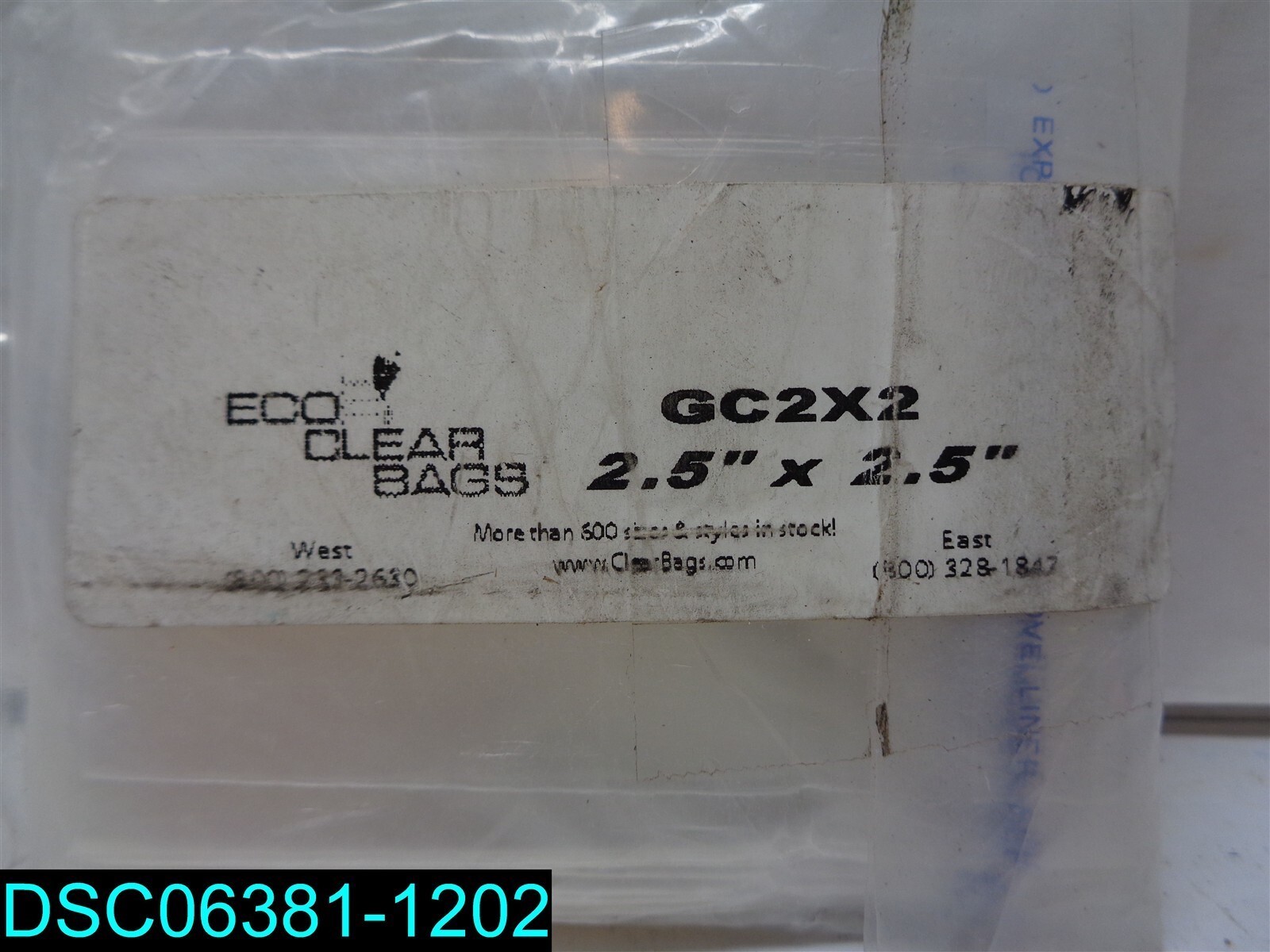 Qty = 100: Eco Clear Bags 2.5″ x 2.5″ Adhesive Strip for Closure