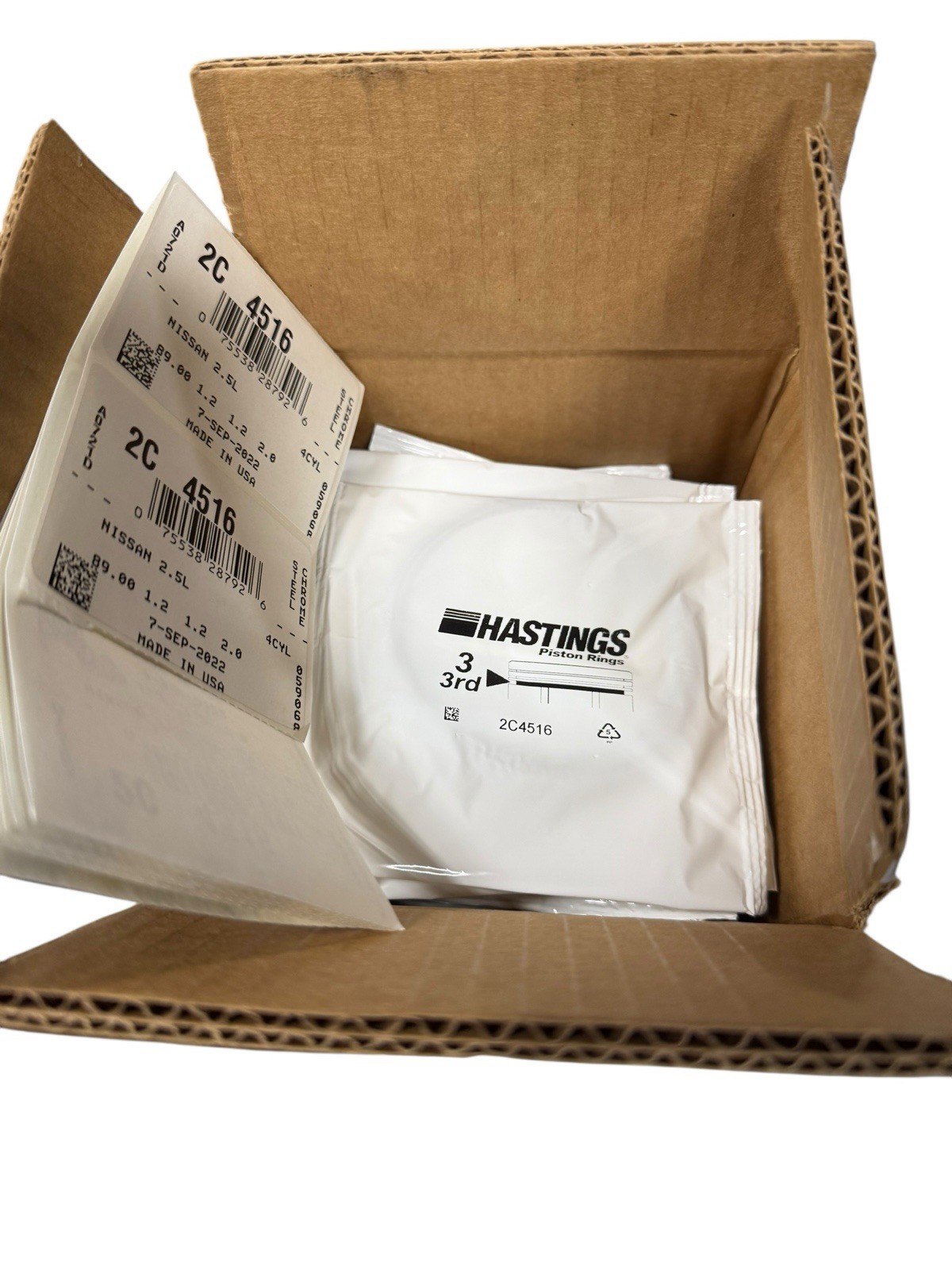 Hastings 2C4516 Engine Piston Ring 3rd For Nissan 2.5L BOX OF 58 PACKS FRESHP