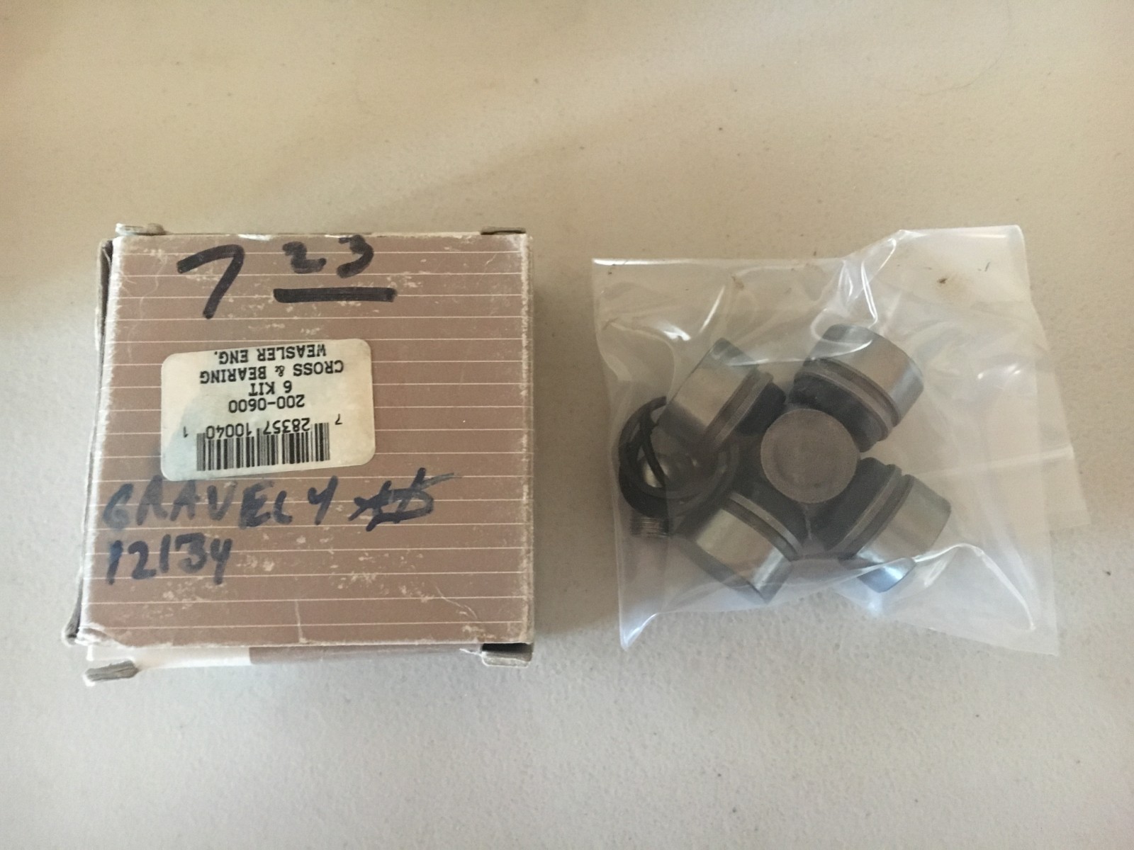 Weasler 6R Universal Joint Cross & Bearing Kit 200-0600 Sealed ~ Gravely 12134