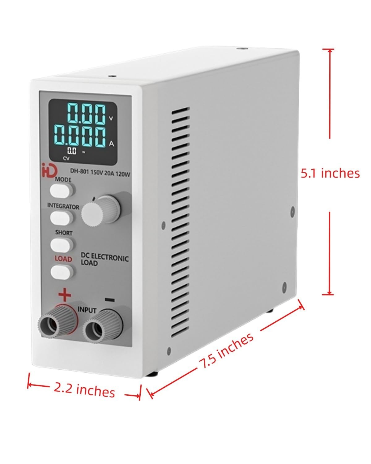 DC Electronic Load 120W, 0~150V, 0~20A, 0.1~999.9 ohm,Support CC(Constant Curre