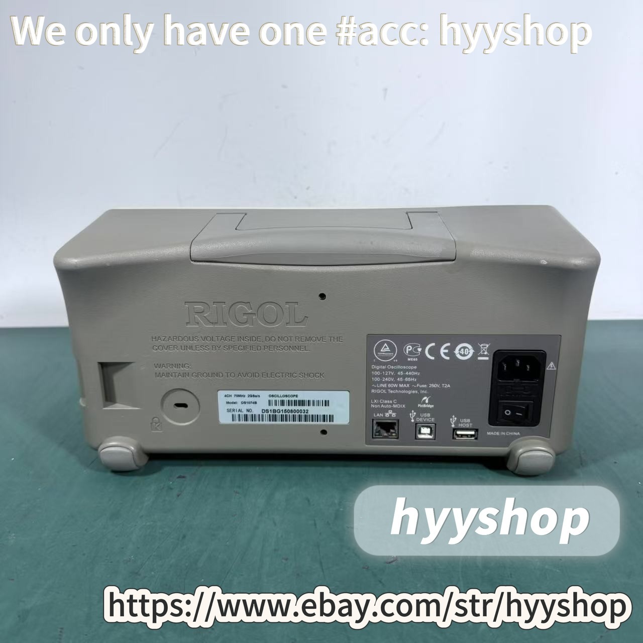 1pcs RIGOL DS1074B oscilloscope, 70MHz, 2GSa/s four channel /hyy