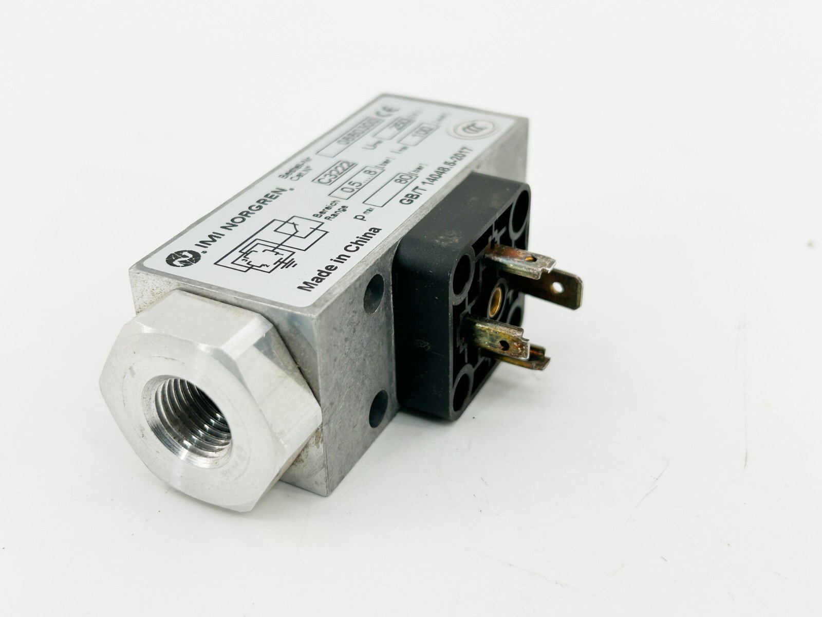 Norgren 0880300 Pneumatic Pressure Switch 18D Series 250V 3A 1/4 Size 116PSI